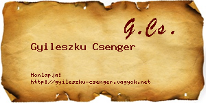 Gyileszku Csenger névjegykártya